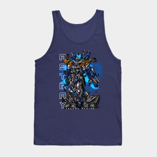 Blue Robot Tank Top